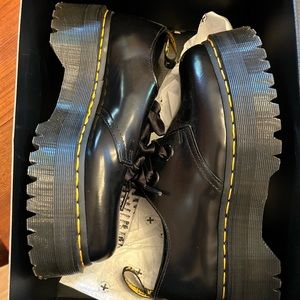 HOLLY WOMEN'S LEATHER PLATFORM SHOES - SIZE 8